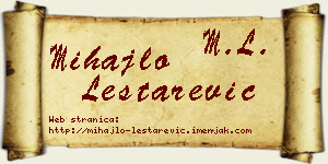 Mihajlo Leštarević vizit kartica